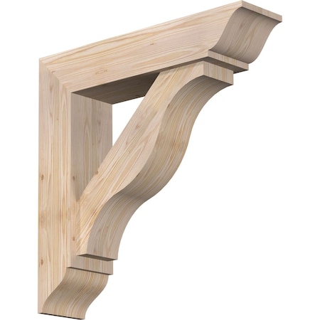 Ekena Millwork Funston Traditional Smooth Bracket w/ Offset Brace, Douglas Fir, 7 1/2"W x 32"D x 32"H BKT0806X32X32FST01SDF